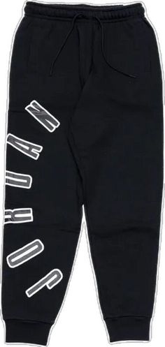 Sportswear Logo Print Bottoms For Streetwear, Sporty Pants With Logo Print For Sports, Casual Black Joggers With Logo Print, Black Athleisure Sweatpants With Logo Detail, Sporty Black Pants With Logo Detail, Casual Black Pants With Logo Print, Black Logo Detail Sweatpants For Sports, Sporty Black Pants With Logo Print, Black Sports Sweatpants With Logo Detail