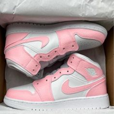 Pink Custom Air Jordan 1-shecustomize Air Jordan 1 Custom, Jordan 1 Custom, Jordan 1 Pink, Custom Air Jordan 1, Custom Jordans, Preppy Shoes, Cute Nike Shoes, Cute Nikes, Swag Shoes