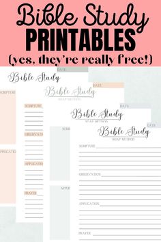 the bible study printables are great for kids and adults to use in their homes