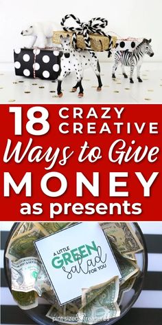 Looking for fun ways to give money? Here are 18 creative ways to give the gift of money. Have a little fun at Christmas with these fun ideas that everyone will love. Think outside of the box this holiday season these crazy money gift ideas.