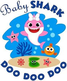 an image of a shark and fish with the words boo lay shark do doo doo