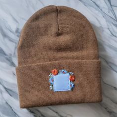 *LOGOS REMOVED FOR LISTING PURPOSES * Custom, hand embroidered, made to order carhartt beanies! Diy Embroidered Beanie, Carhart Hat, Carhartt Beanies, Hat Embroidery, Embroidered Hats