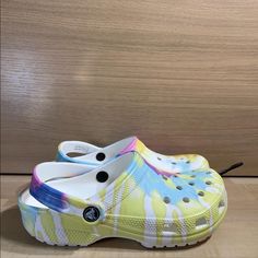 Brand New With Tags -Sizes Available: -Mens 4 (Womens 6) -Mens 5 (Womens 7) -Mens 8 (Womens 10) Casual Multicolor Clogs For Summer, Casual Multicolor Summer Clogs, Fun Multicolor Clogs For Spring, Multicolor Clogs For Beach In Spring, Multicolor Beach Clogs For Spring, Fun Beach Clogs For Spring, Fun White Clogs For Spring, Yellow Clogs For Spring, White Fun Spring Clogs