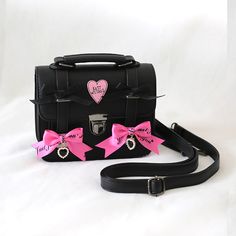 This price is for a bag only, others are not included.  Bowknots on the bag are detachable.   	 		 			Size 			Free Size 		 		 			Length 			18 		 		 			Height 			15 		 		 			Depth 			5 Girly Clothes, Jirai Kei, College Bags, Flap Shoulder Bag, Sweet Lolita, Purple Bags, College Fashion, Artificial Leather, Girly Outfits