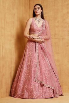 Chamee And Palak-Mauve Pink Sana Lehenga Set-INDIASPOPUP.COM Cocktail Saree, Lehenga Choli Designs, Sabyasachi Lehenga, Best Designer Dresses, Lengha Choli, Engagement Dress, Pink Lehenga, Indian Lehenga, Lehenga Blouse