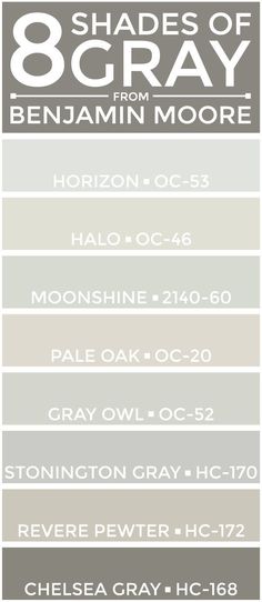 the shades of gray from benjamin moore