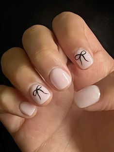 Cute Nails Heart Design, Very Very Short Nails Ideas, Very Short Nail Art Designs, Short Nails Ideas Neutral, Thanksgiving Natural Nails, Simple Nail Art Natural Nails, Bow Nails Short Square, Short Nails For Cheerleaders, Shirt Nail Inspiration