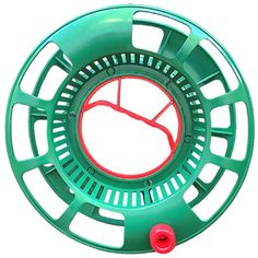 an image of a green fly fishing reel