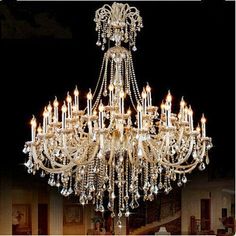 a large chandelier hanging from the ceiling