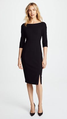 Black Halo Marissa Sheath Dress | SHOPBOP Sheath Dresses Work, Black Work Dresses, Black Halo Dress, Different Types Of Dresses, Wear To Work Dress, Amal Clooney, Black Dress Outfits, Black Halo, Black Sheath Dress