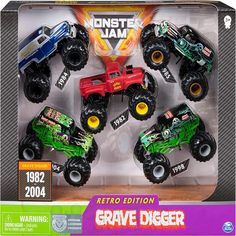 monster jam grave diggers are in the box and ready to be used as an action figure