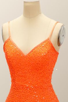 Spaghetti Straps Homecoming Cocktail Dresses A Line Sequins Short/Mini Party Camisole With Sweetheart Neckline And Adjustable Straps, Spring Party Camisole With Sweetheart Neckline, Orange Party Dress With Spaghetti Straps, Orange Spaghetti Strap Dress For Party, Orange Hoco Dress Short Lace, Sequin Spaghetti Strap Camisole For Spring, Spring Camisole With Sequins And Spaghetti Straps, Orange Spaghetti Strap Party Dress, Fitted Orange Camisole For Summer