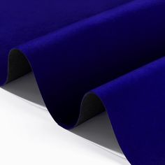 a close up view of a blue fabric