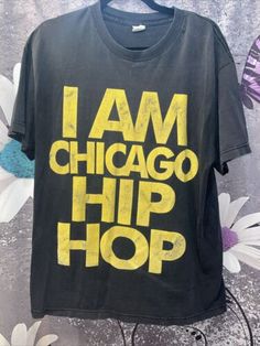 Vintage Faded Black Grey Bassment Hip Hop Shop I AM CHICAGO HIP HOP T-shirt L  | eBay T Shirt Picture, Brands Outlet, Black Grey, Black And Grey, Hip Hop, Chicago, Mens Accessories, Repair, Shop My