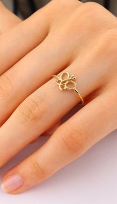 14K Solid Gold Butterfly Ring- Gold Butterfly Ring - Dainty Butterfly Ring-Fine Jewelry-Gift for Her-Gift for Best Friend-Birthday Gİft This solid gold dainty ring is made entirely from 14k solid gold. * Jewelry is packaged and shipped in a delicate jewelry gift box. * If you are purchasing it as a gift, please feel free to add a personal note. Anniversary, Gift For Wife, Christmas Gift Gold Kt: 14K solid gold * Available Gold Color:  * Guaranteed Authentic 14k Gold, NOT Plated Or Filled * Stamp Elegant 14k Gold Butterfly Ring For Anniversary, Elegant Yellow Gold Butterfly Ring For Wedding, Formal Gold Butterfly Ring, Elegant Gold Butterfly Ring For Gift, Elegant Gold Butterfly Ring For Anniversary, Luxury Gold Butterfly Ring For Anniversary, Gold Butterfly Ring For Formal Occasions, Gold Butterfly Ring For Anniversary, Silver Butterfly Ring In 14k Gold For Wedding