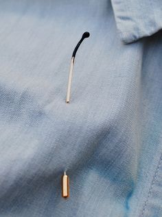 fun and bright pin! matchstick looks just like real it is made of brass and silver, gold plated on top comes with a special closure Clean Slate, Textured Ring, Pin Brooch, Pearl Ring, Tie Clip, Brooch Pin, Brooches, Silver Gold, Cufflinks