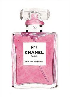 a pink chanel perfume bottle with the words n's chanel on it