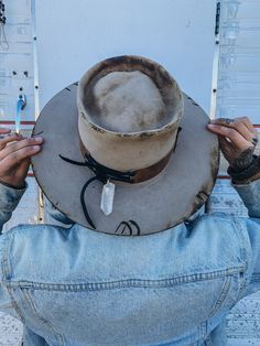 Luxury Bohemian Felt Hat For Rodeo, Western Distressed Hat With Flat Brim, Western Distressed Curved Brim Hat, Distressed Western Fedora Hat, Bohemian Fedora For Rodeo, One Size, Custom Cowboy Hats, Hat Bar, Dope Hats, Mens Hats Fashion