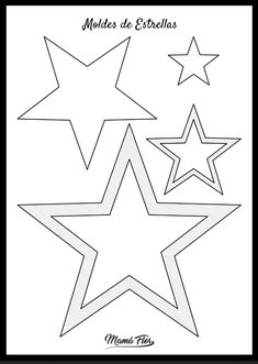 three stars with the word mom's day written on them in spanish and english