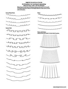 four rows of wavy lines are shown in black and white, with the words sweep plears