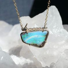 Thorn Necklace, Boulder Opal Necklace, Australian Boulder Opal, 3 Carat, Beautiful Necklace, Opal Necklace, Boulder Opal, Drop Necklace, Beautiful One