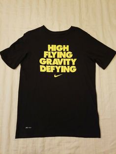 Nike The Tee Black High Flying Gravity Defying Short Sleeve T-Shirt Boys  Size XL Excellent Condition, lightly worn! SEE PICS!! Nike Graphic Tee With Letter Print, Nike T-shirt With Text Print And Crew Neck, Nike Graphic Tee With Text Print, Nike Black T-shirt With Letter Print, Black Nike T-shirt With Letter Print, Nike Short Sleeve T-shirt With Graphic Design, Nike Graphic Design Short Sleeve T-shirt, Nike Short Sleeve Top With Text Print, Nike Text Print T-shirt For Streetwear