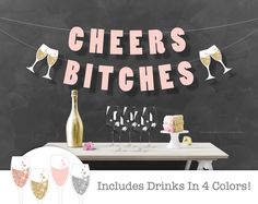 Cheers Birthday Party Decorations, Cheers To 16 Birthday, Cheers To 22 Years Birthday, Cheers Balloons, 25th Birthday Ideas For Her, Neon Cheers Sign, 21st Birthday Girl, Champagne Birthday, Glitter Champagne