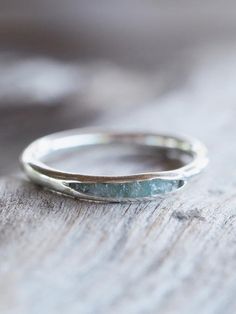 Fossil Ring, Engagement Ring Rose Gold, Aquamarine Ring, Gem Ring, Aquamarine Rings, Sea Glass Jewelry, Purple Wedding