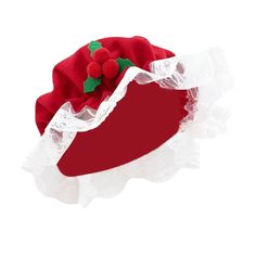 PRICES MAY VARY. 🤶【Santa Claus Hat】Mrs. Claus Mop Hat Christmas Costume Accessory. Feature with elastic closure, white lace trim and cute cherry decoration. ☃️【Soft Material】The santa claus hat made of high quality felt cloth fabric. Soft comfortable fabric to protect your head and hair without irritation or sweat!Hand washable,not allergic and Eco-friendly. 🦌【Propper Size】One size fits most adult. This Christmas red mob cap is the perfect touch to any Mrs. Claus costume. 🎄【Best Christmas Hat Diy Mrs Claus Costume, Noel Hat, Diy Christmas Hats, Mob Cap, Party New Year, Costume For Women, Santa Costume, Holiday Hats, Santa Claus Hat