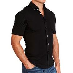 "The Roth" Solid Black with White Buttons - State and Liberty Clothing Company Fitted Short Sleeve Black Shirt With Buttons, Fitted Black Button-up Short Sleeve Shirt, Fitted Black Short Sleeve Button-up Shirt, Black Collared Short Sleeve Shirt With Button Closure, Fitted Short Sleeve Cotton Shirt, Fitted Black Short Sleeve Shirt, Casual, Black Fitted Short Sleeve Casual Shirt, Fitted Plain Cotton Short Sleeve Shirt, Fitted Black Short Sleeve Casual Shirt