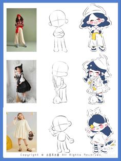 Chibi Body Tutorial, Chibi Drawing Tutorial, Cute Chibi Poses, Hello Drawing, 21 Drawing, Chibi Pose, Draw Chibi, V Chibi