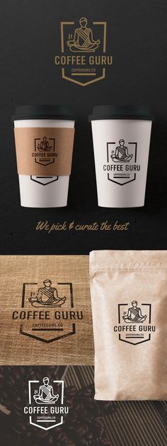 coffee cup logo mockup - food and drink logos print templates on behance