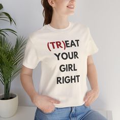 Comfortable shirt with funny text that is perfect for active and leisure wear. The retail fit is suitable for casual and semi-formal settings, with a classic crew neckline for accessorizing. Relevant for those looking for a lightweight, breathable tee for everyday wear or as a fun gift for friends and family. Perfect for holidays, birthdays, or casual gatherings. Product features - Side seams for structural support - Ribbed knit collar with seam for shape retention - Shoulder tape for stabilization - Made with 100% Airlume combed and ring-spun cotton - Tear-away label for minimal skin irritations Care instructions - Machine wash: cold (max 30C or 90F) - Non-chlorine: bleach as needed - Tumble dry: low heat - Iron, steam or dry: medium heat - Do not dryclean Basic Comfortable Fit T-shirt With Letter Print, Comfortable Slogan T-shirt For Streetwear, Comfortable Graphic Print Crew Neck T-shirt, Comfortable Fit Graphic Print Shirt With Crew Neck, Comfortable Crew Neck Shirt With Graphic Print, Comfortable Fit Crew Neck Shirt With Graphic Print, Graphic Print Crew Neck Shirt With Comfortable Fit, Comfortable Crew Neck Tops With Text Print, Basic Crew Neck T-shirt With Comfortable Fit