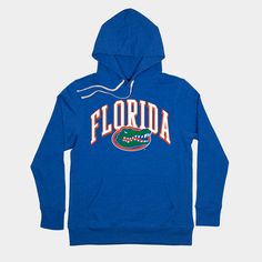 We took the classic, arched “Florida” from their 1986-87 basketball uniforms and combined it with one of the most well-known logos in sports. The scowling gator head wasn’t in official use until 1994, but soon after, Florida’s hoops fortunes would skyrocket. Products are mocked up on a size S. Graphics may appear smaller on larger sizes. Florida Hoodie, Florida Gators Hoodie, Basketball Hoodie, Basketball Uniforms, Hoodie Xxl, Florida Gators, Christmas List, Royal Blue, Hoodies Men