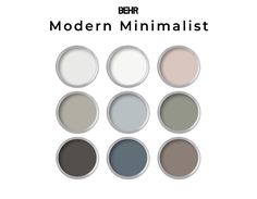 the modern minimalist color palette for behr