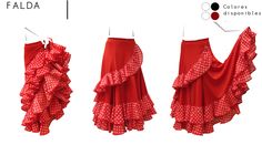 FALDA DE FLAMENCO Flamenco Skirt Pattern, Spanish Dress Flamenco, Dancing Dress Latin, Flamenco Costume, Flamenco Skirt, Spanish Dress, Skirt Inspiration, Flamenco Dress, Long Skirt Fashion