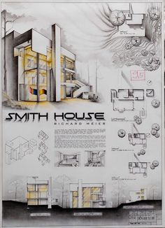 an architectural drawing shows the various parts of a house and how they are used to make it