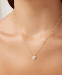 14K SOLID YELLOW GOLD HEART NECKLACE Here is a dainty, delicate and simple, yet classy minimalist Heart Necklace w/CZ. This is 14k Solid Yellow Gold. ( We do not sell filled or plated jewelry) Perfect for everyday use. PRODUCT DETAILS Material: 14k Solid Gold Overall Length: 16.5 inches Heart Dimension: 9.25mm Absolutely stunning. Comes in a gift box. Shipping Policy Item will be shipped within 1-3 business days of receiving full payment. Return Policy -You may return the unused item in its orig Yellow Gold Heart Necklace, Floating Heart Necklace, Dainty Heart Necklace, Classy Minimalist, Heart Necklace Diamond, Aquamarine Necklace, Necklace Diamond, Solitaire Necklaces, Gold Heart Necklace