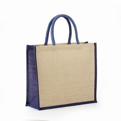 The perfect eco-friendly companion for your shopping needs Crafted from sustainable jute material, this custom-printed tote boasts a generous size of 15"L x 13.5"W x 6"H, providing ample space for groceries and essentials. Embrace sustainability in style with its rustic charm and sturdy rope handles, making it a practical and planet-friendly promotional item for your brand | Totes | Jute Totes | Custom Printed Rochester Reusable Jute Tote Bag in Navy Eco-friendly Canvas Grocery Bag, Eco-friendly Canvas Bag With Reinforced Handles, Rectangular Natural Canvas Bag, Recyclable, Rectangular Natural Canvas Bag Recyclable, Rectangular Natural Recyclable Canvas Bag, Eco-friendly Natural Bags With Reinforced Handles, Eco-friendly Canvas Shopping Bag, Eco-friendly Rectangular Grocery Shopping Bag, Eco-friendly Natural Canvas Bag Gift-ready