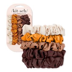 Satin Petite Scrunchies Set - FeaturesLooks super cute worn on your wrist!Slim scrunchies add a sophisticated touch to your everyday ponytail or bunComes in a pack of 5 chic, midnight hues that coordinate with any outfitCrafted with soft satin to help reduce damage and breakage on your strands (plus, no more creasing!) - Satin Petite Scrunchies Set Everyday Ponytail, Ulta Beauty, Sedona, Kitsch, No More, Scrunchies, Super Cute, Hair Accessories, Satin