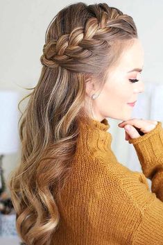 Easy Formal Hairstyles, French Braid Hairstyles, Braid Hairstyle, Box Braids Hairstyles, French Braid, Homecoming Hairstyles, Trendy Hairstyles