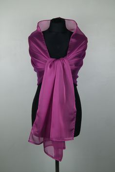 A very elegant organza shawl for your wedding party or evening dress. Made of soft light chiffon. Color: Purple Fuchsia Mauve ( other colors are available ) Size : 200 cm x 40 cm You can use it as a wrap, shawl or stola. WE have matching satin bags in Etsy Shop! WE accept credit cards! Elegant Pink Shawl For Party, Elegant Pink Party Shawl, Elegant Fitted Pink Shawl, Elegant Pink Silk Shawl, Elegant Chiffon Shawl For Wedding, Elegant Purple Wedding Shawl, Purple Silk Shawl For Wedding, Organza Shawl, Star Shawl