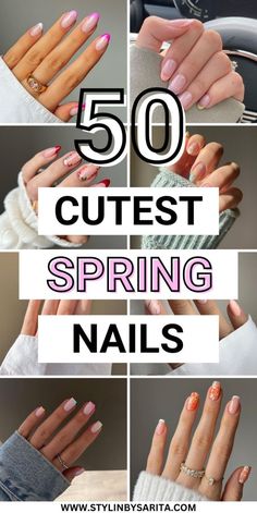 Spring is here! To help you choose the most perfect spring nails set, I've gathered 50 most envy-worthy spring nail designs to recreate! #nailacrylic Spring Nail Ideas, Simple Spring Nails, April Nails, Spring Acrylic Nails, Nail Color Trends, Spring Nail Trends, Spring Nail Designs, Cute Spring Nails, Spring Nail Colors