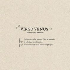 the word virgo venuus is written in black ink on a beige background