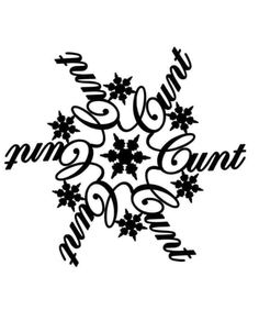 a snowflake with the words merry and christmas written in cursive writing