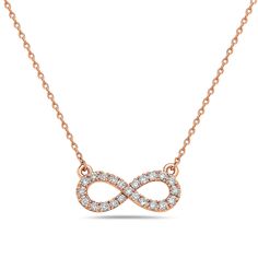 Birmingham Jewelry Item Number: BJNK13550KD Women's Gold Necklace Infinity Diamond Necklace 14K Rose Gold Chain Included: 16" - 18" Adjustable Diamond: 23 round 0.21ct *The possibilities are not limited to the options in the dropdown. For pricing on further customizations & special options, please call: 1-586-939-5100 Elegant Rose Gold Infinity Necklace, Rose Gold Infinity Necklace For Anniversary, Rose Gold Infinity Jewelry With Diamond Accents, Diamond Infinity Necklace, Necklace Infinity, Rose Gold Chain, Gold Necklace Women, Item Number, Timeless Pieces