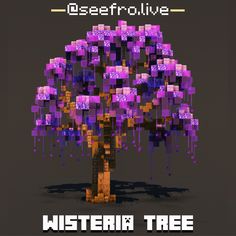 a tree with purple squares on it and the words, deertrolive western tree