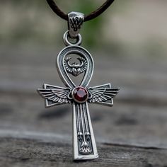 Egypt Ankh Symbol with Gem #motifs, #symbols, #ancient, #inspired Scarab Symbol, Egypt Ankh, Ribs Tattoo, Ankh Symbol, Egypt Jewelry, Ankh Necklace, Wallet Insert Card, Egyptian Scarab, Wallet Insert