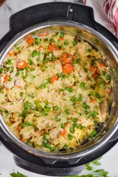 the food is prepared and ready to be cooked in the crock pot for dinner