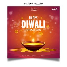 happy diwali festival poster template